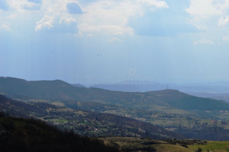 Landschap in de lente stock fotografie