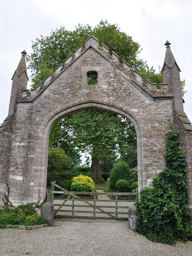 Gated Entrance to a Country Estate. Gated Entrance to a Country Estate