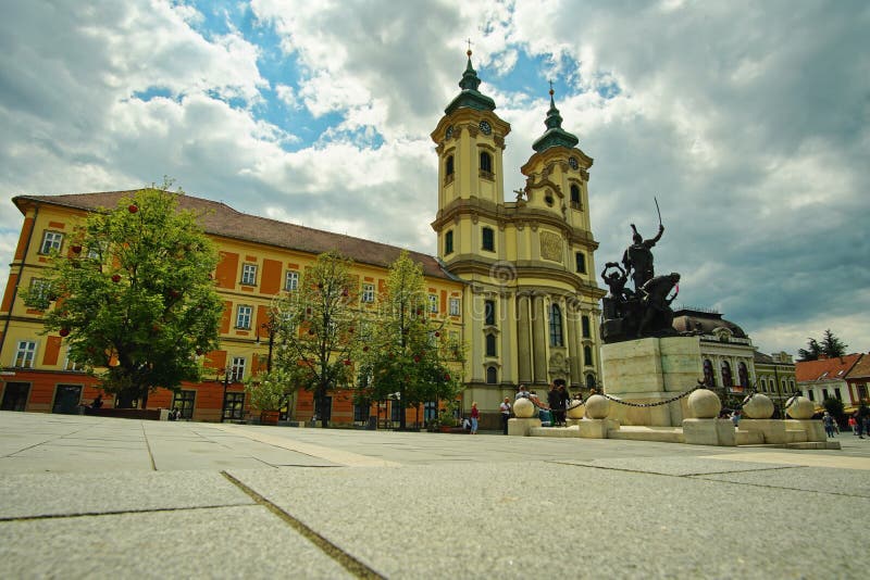 Landskap från medeltida mitt av Eger, Ungern 3 arkivbilder Landskap från medeltida mitt av Eger, Ungern 3 arkivbilder