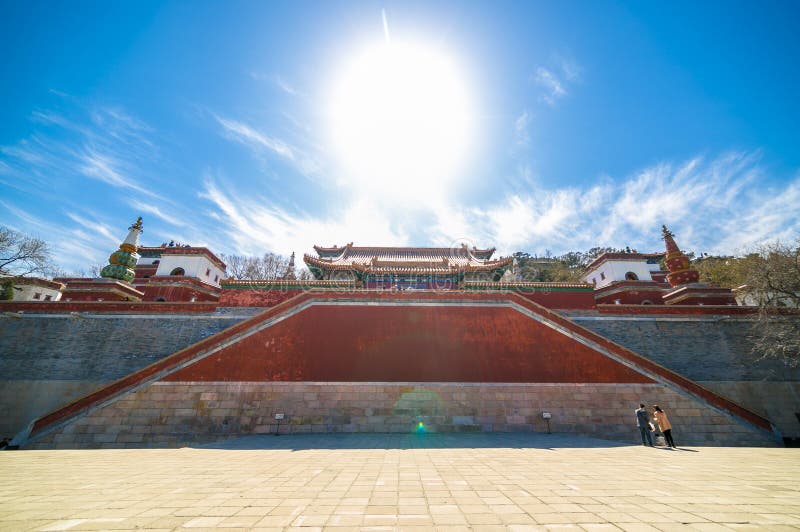Landskap för vår för Pekingsommarslott arkivbilder