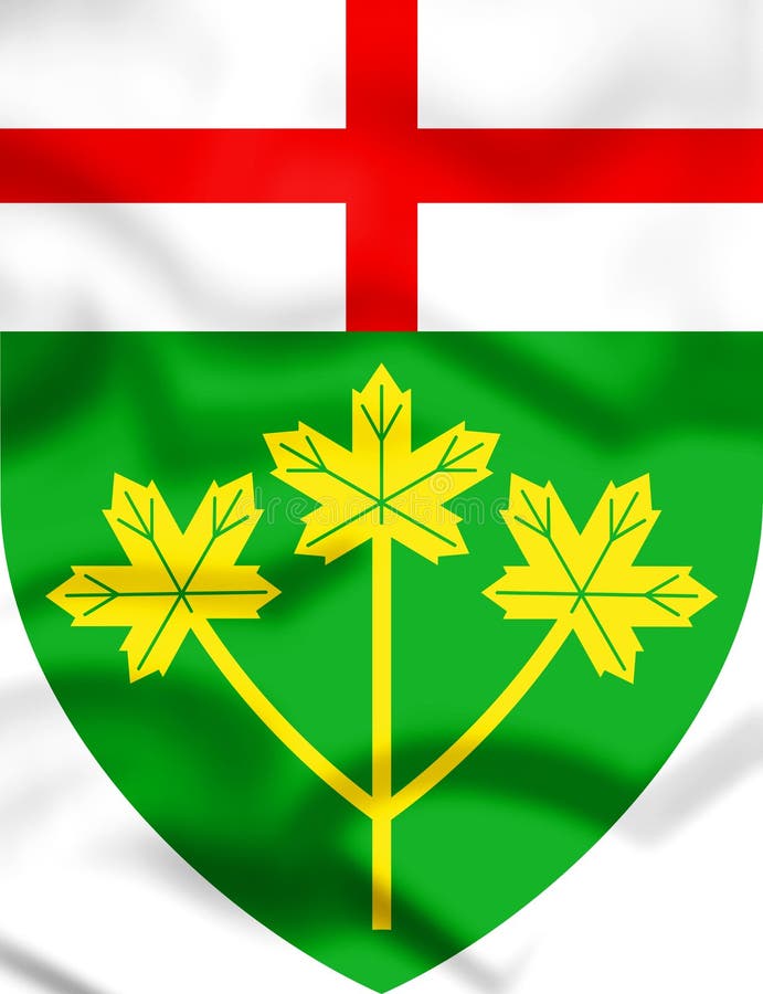 landskapvapensk?ld f?r 3D Ontario, Kanada vektor illustrationer landskapvapensk?ld f?r 3D Ontario, Kanada vektor illustrationer