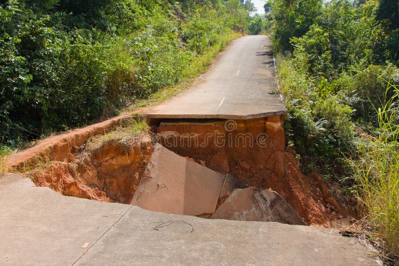 Landslide in island Koh Chang, Thailand