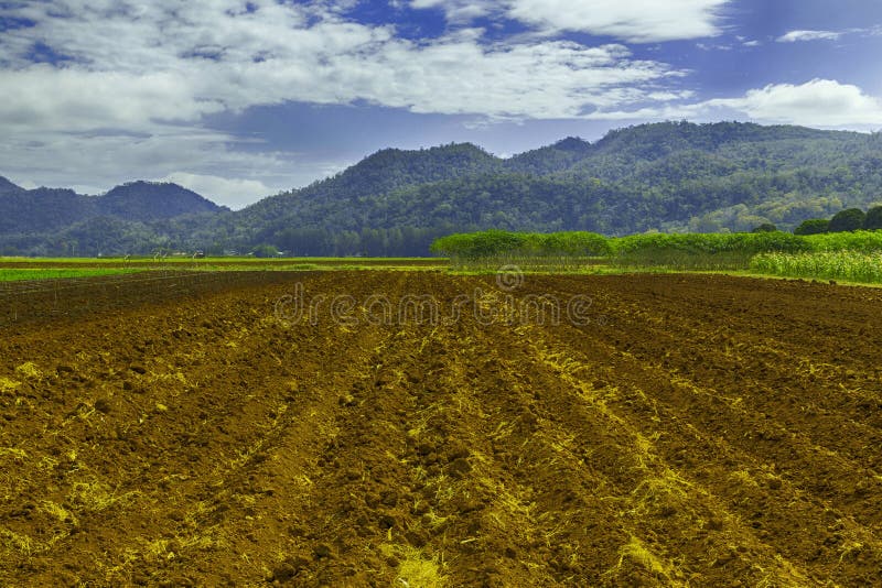 Landvoorbereiding voor het planten royalty-vrije stock afbeelding Landvoorbereiding voor het planten royalty-vrije stock afbeelding