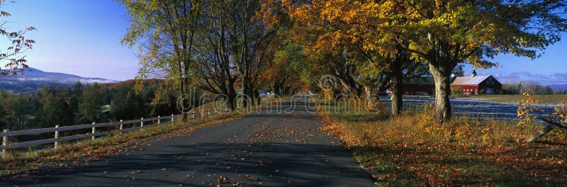 Landweg in de herfst royalty-vrije stock fotografie Landweg in de herfst royalty-vrije stock fotografie