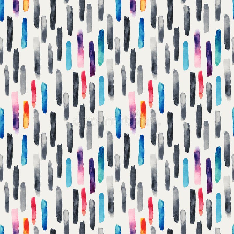 Lange Bürste des Aquarells streicht Hintergrund in den einfarbigen und hellen Farben stock abbildung Lange Bürste des Aquarells streicht Hintergrund in den einfarbigen und hellen Farben stock abbildung