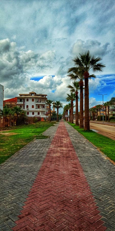 Lange weg stock fotografie