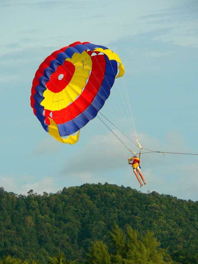 Langkawi Malaysia. Parasailer About To Land Stock Photo Image of flight, sail 1986910