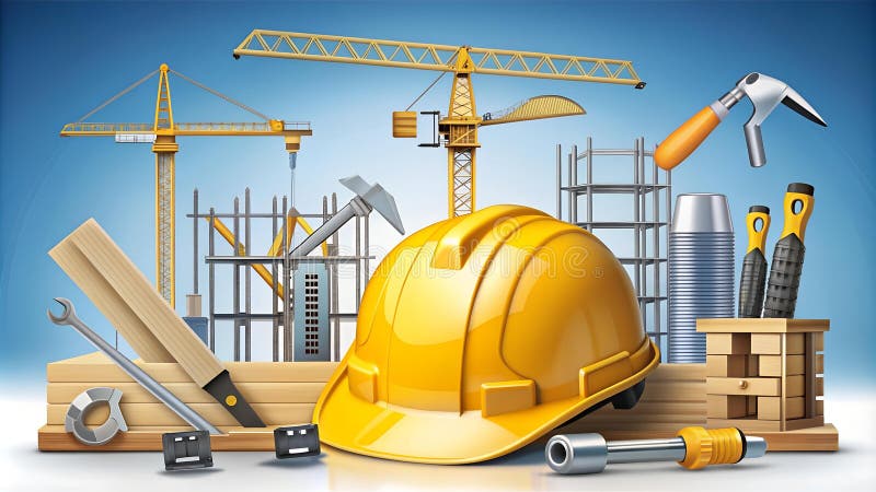 The Language of Construction: A Symbolic Representation generative AI stock illustration.