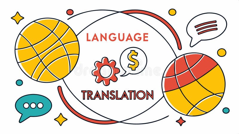 Language translation concept, globe and communication bubbles vector design Generative AI vector illustration