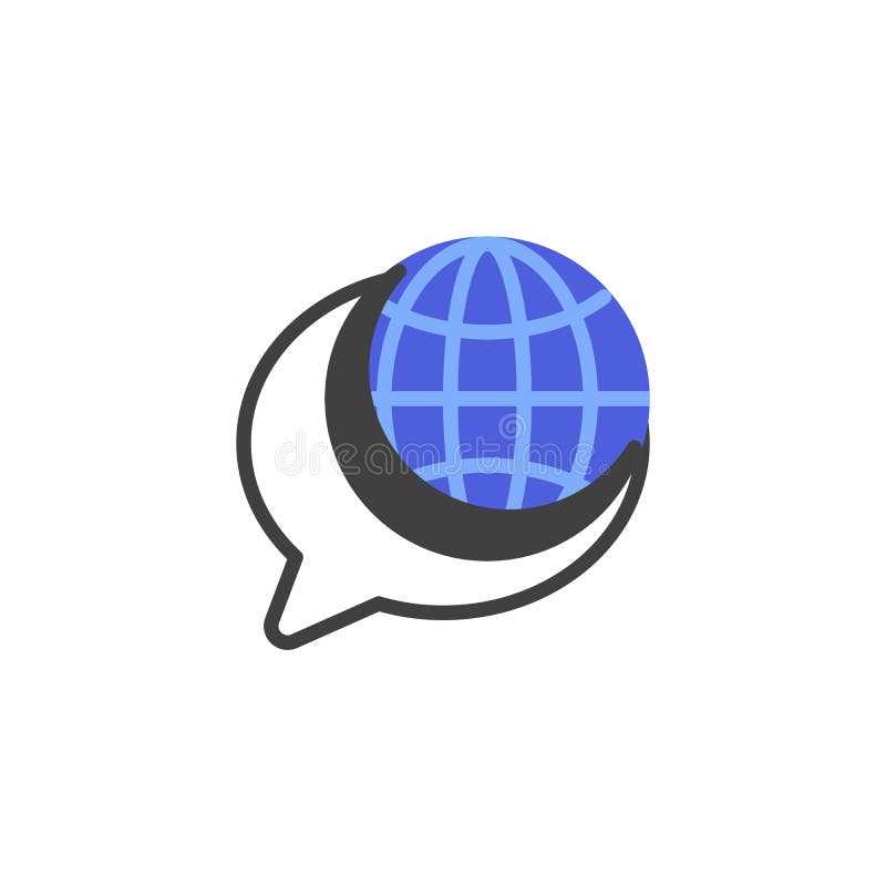 Language translation line icon royalty free illustration