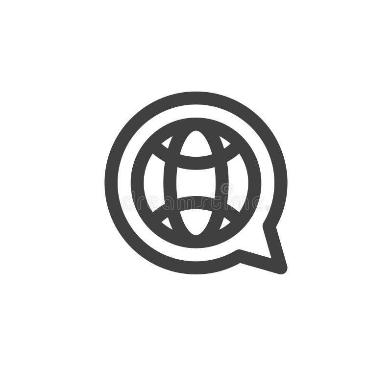 Language translation line icon royalty free illustration