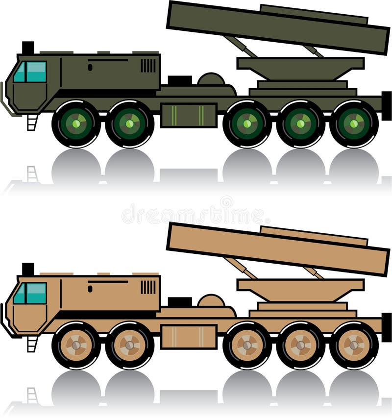 Lansator de rachete camion royalty free illustration