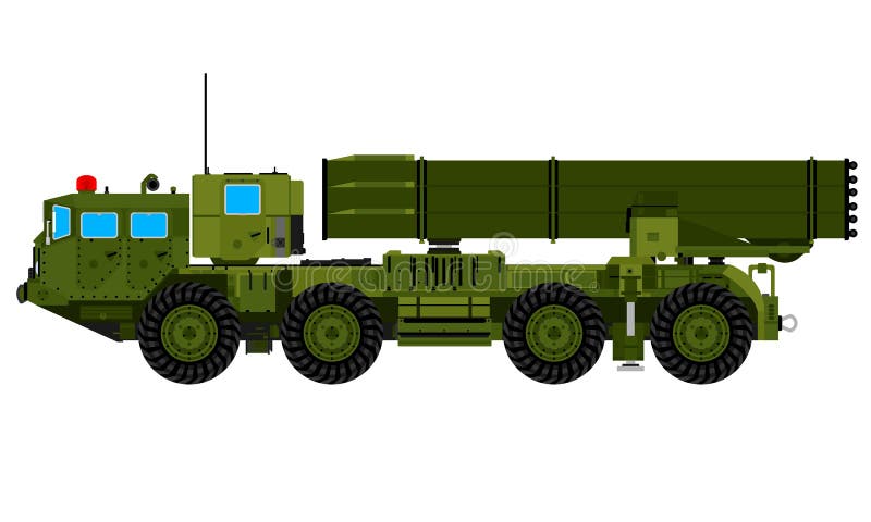Lansator de rachete pentru vehicule de luptă stock illustration