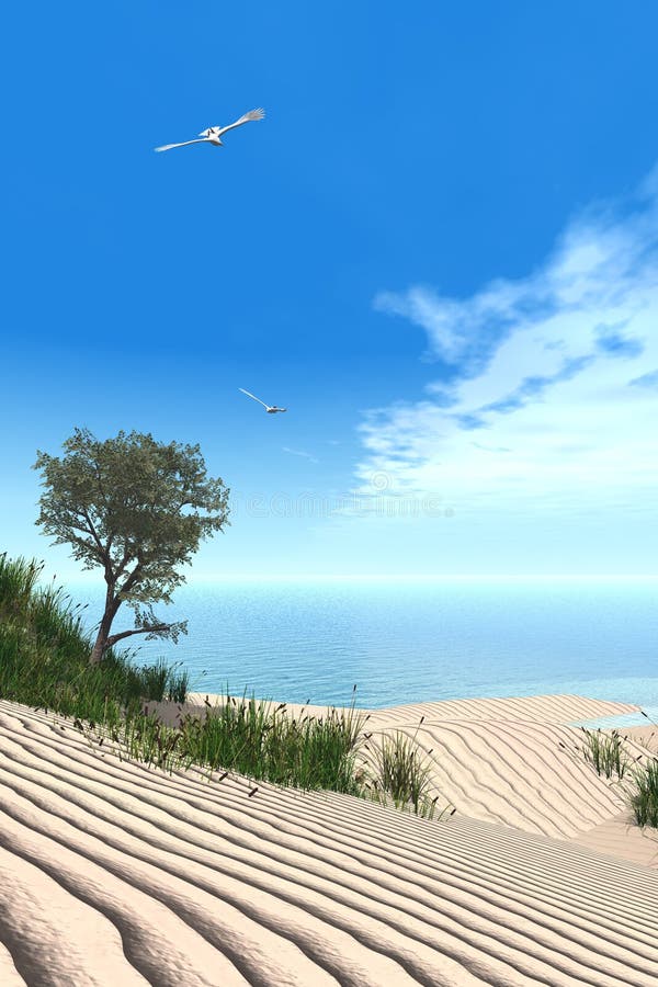 Lanscape mediterraneo royalty illustrazione gratis