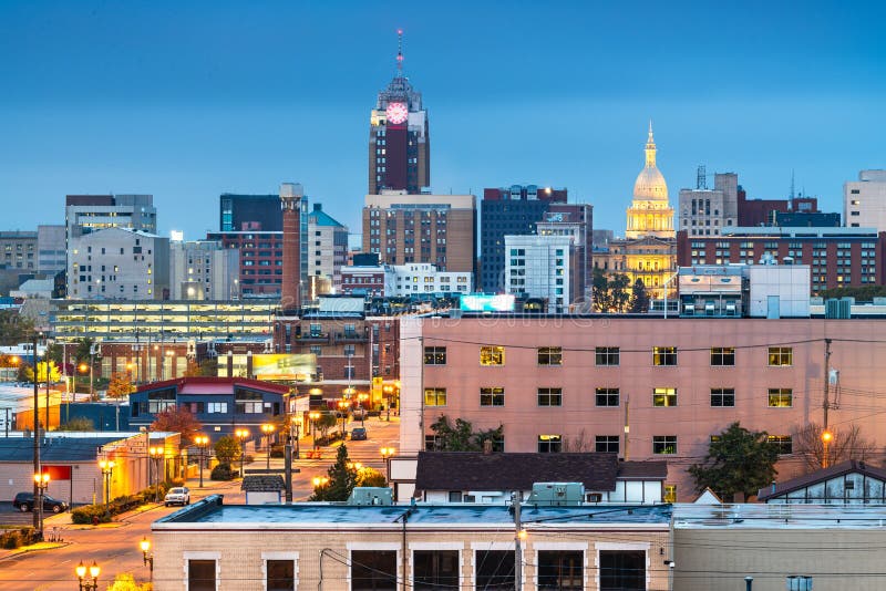 Lansing, Michigan, USA Downtown Skyline