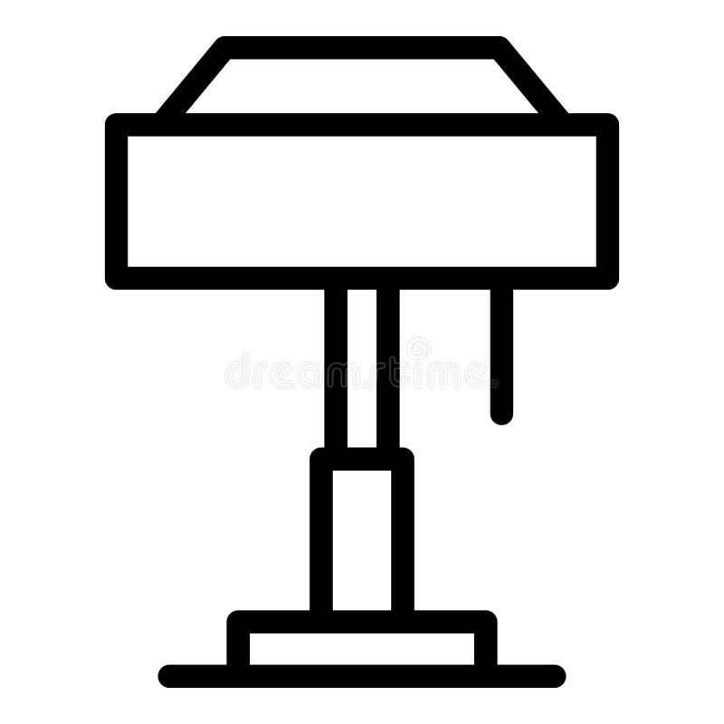 Lantern Lamp Icon Outline Vector. Light Stand Stock Vector