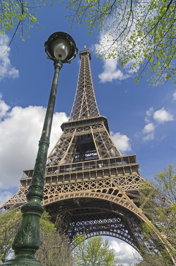 Lantern Next To Eiffel Tower Stock Photos Free & RoyaltyFree Stock