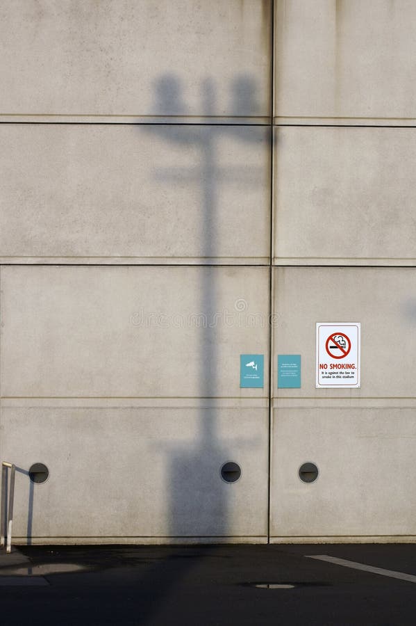 Lantern shadows and signs stock photo