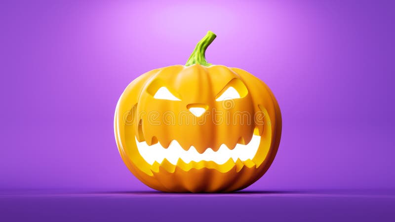 Elemento 3D Rosto Assustador de Halloween para Composição PSD