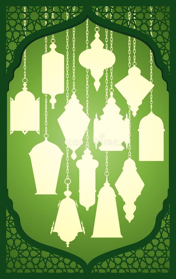 Lanterna del Ramadan con la struttura decorativa islamica royalty illustrazione gratis Lanterna del Ramadan con la struttura decorativa islamica royalty illustrazione gratis