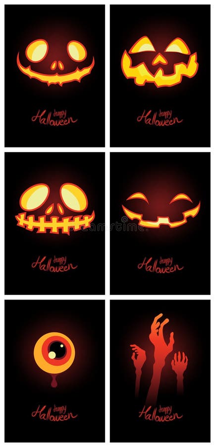 Lanterna della zucca di incandescenza di Halloween sulla carta scura del fondo illustrazione vettoriale Lanterna della zucca di incandescenza di Halloween sulla carta scura del fondo illustrazione vettoriale