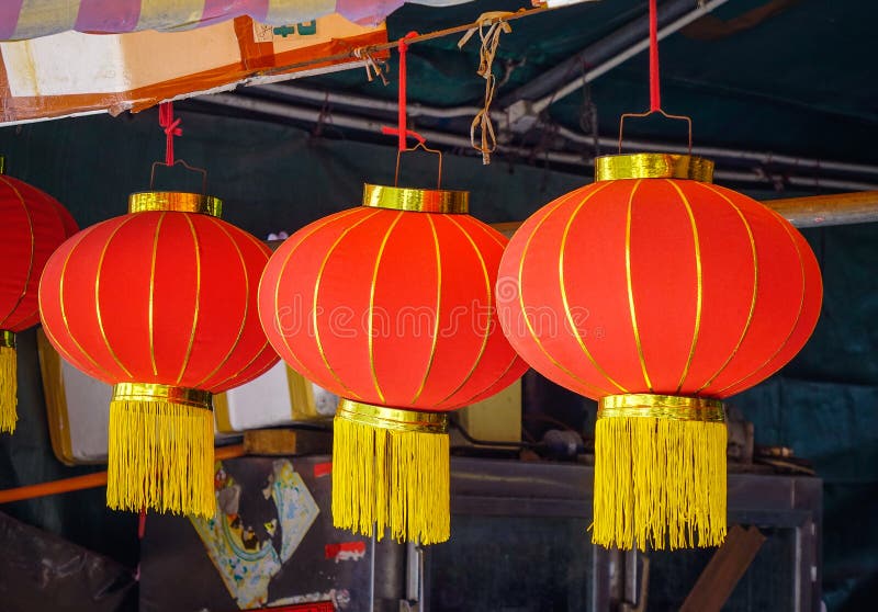 Lanternas chinesas para a decoração imagens de stock Lanternas chinesas para a decoração imagens de stock