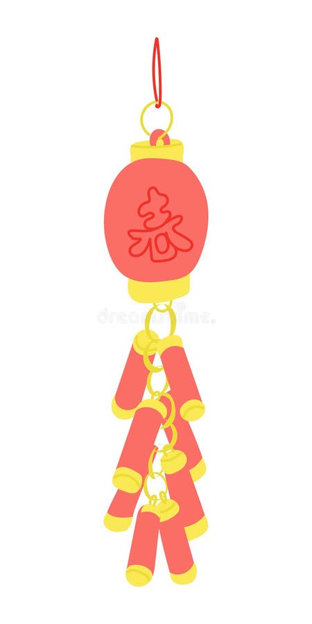 Lanterne pendante décorative chinoise rouge et or illustration stock