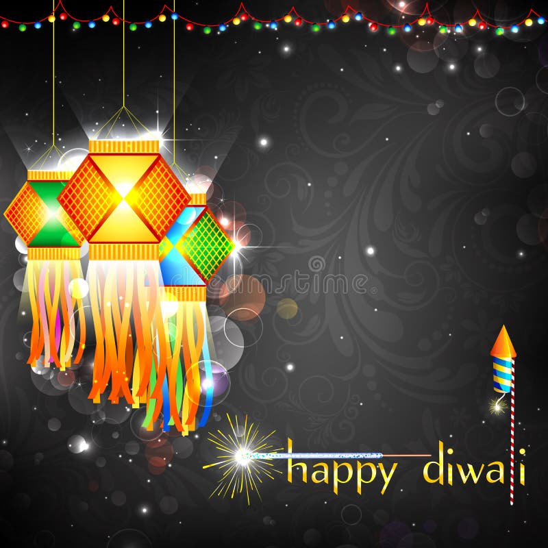 Lanterne s'arrêtante de Diwali illustration de vecteur