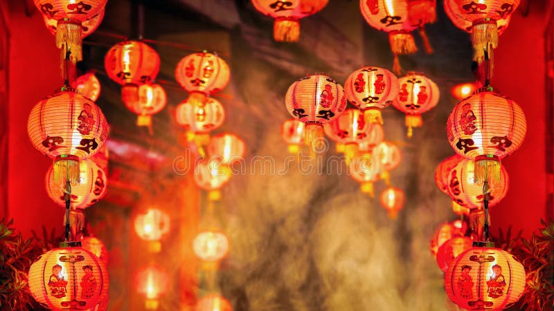 Lanternes chinoises de nouvelle année dans la ville de porcelaine photographie stock libre de droits Lanternes chinoises de nouvelle année dans la ville de porcelaine photographie stock libre de droits