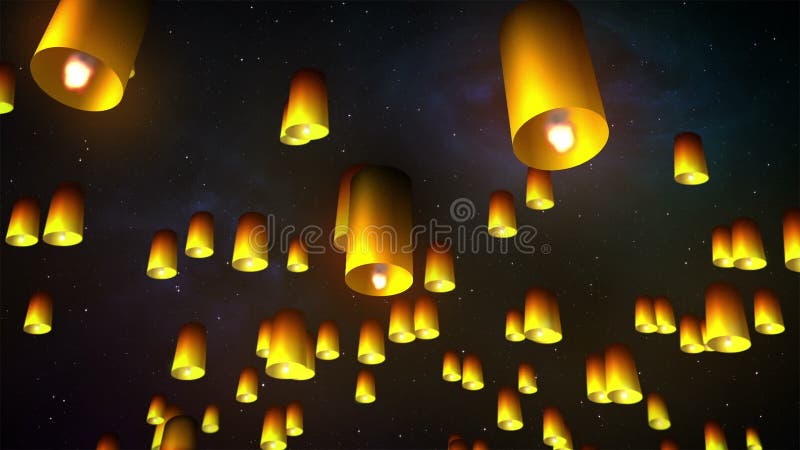 Lanternes de lancement de ciel