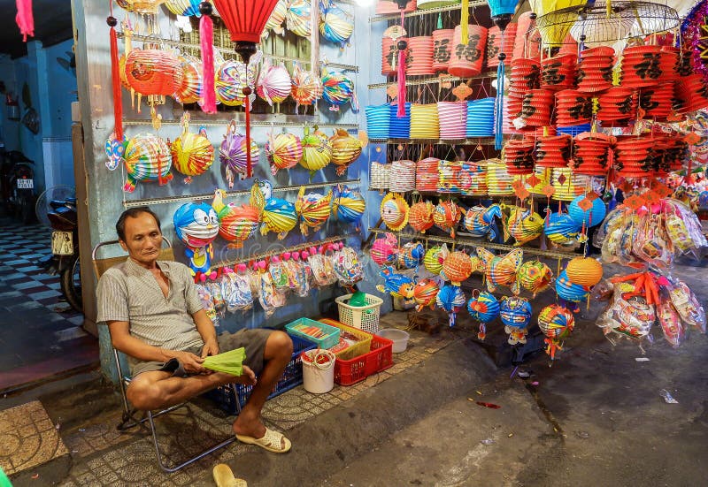 Lanterns in Mid-Autumn Festival in Saigon, Vietnam