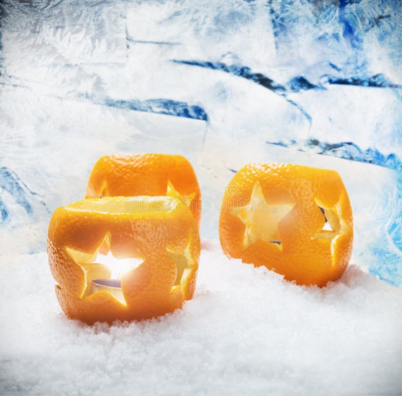 Orange Lanterns Physalis Alkekengi among the Leaves Stock Image Image