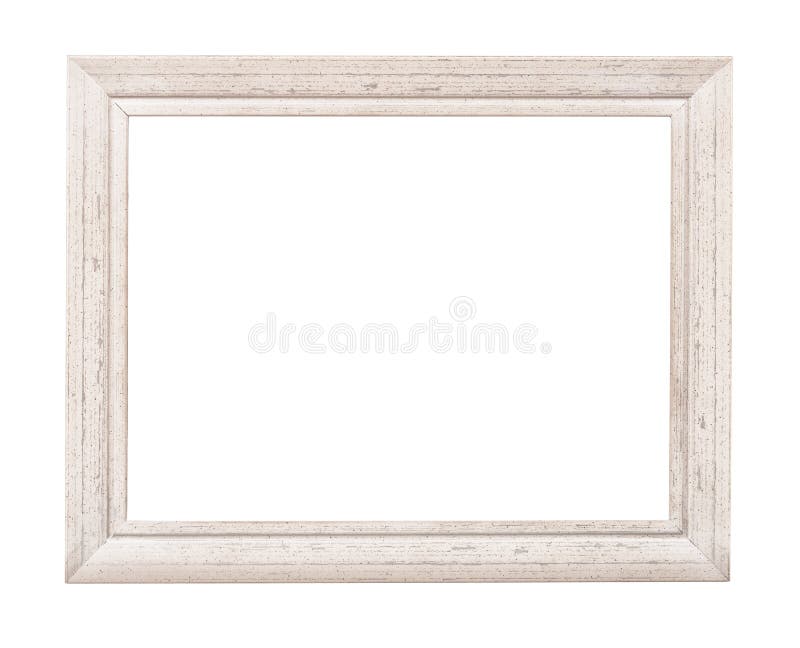 Vit rustik bilderram arkivfoto