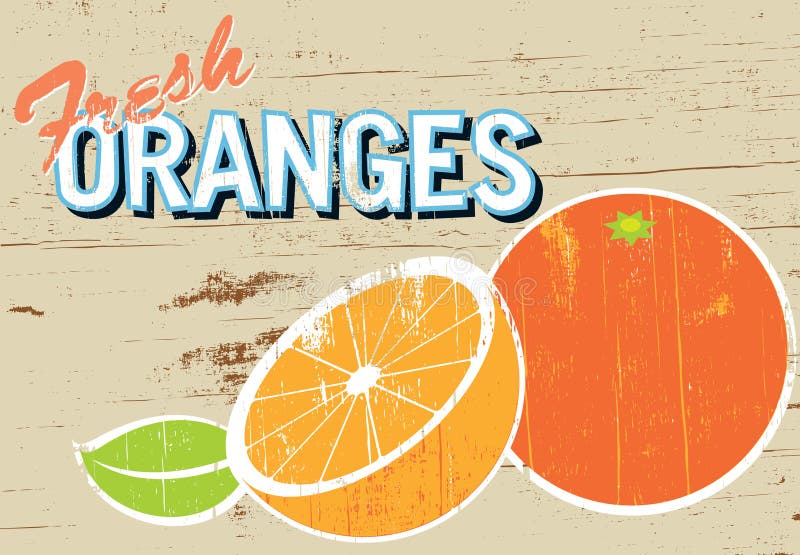 Lantliga apelsiner undertecknar stock illustrationer Lantliga apelsiner undertecknar stock illustrationer
