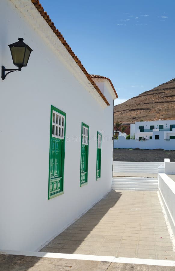 Lanzarote city architecture details stock photography