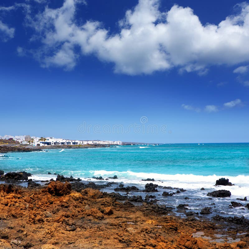 Volcánico Playa en canario islas.