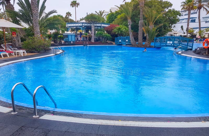 Lanzarote, Spain;10 February 2019 Swimming Pool Editorial