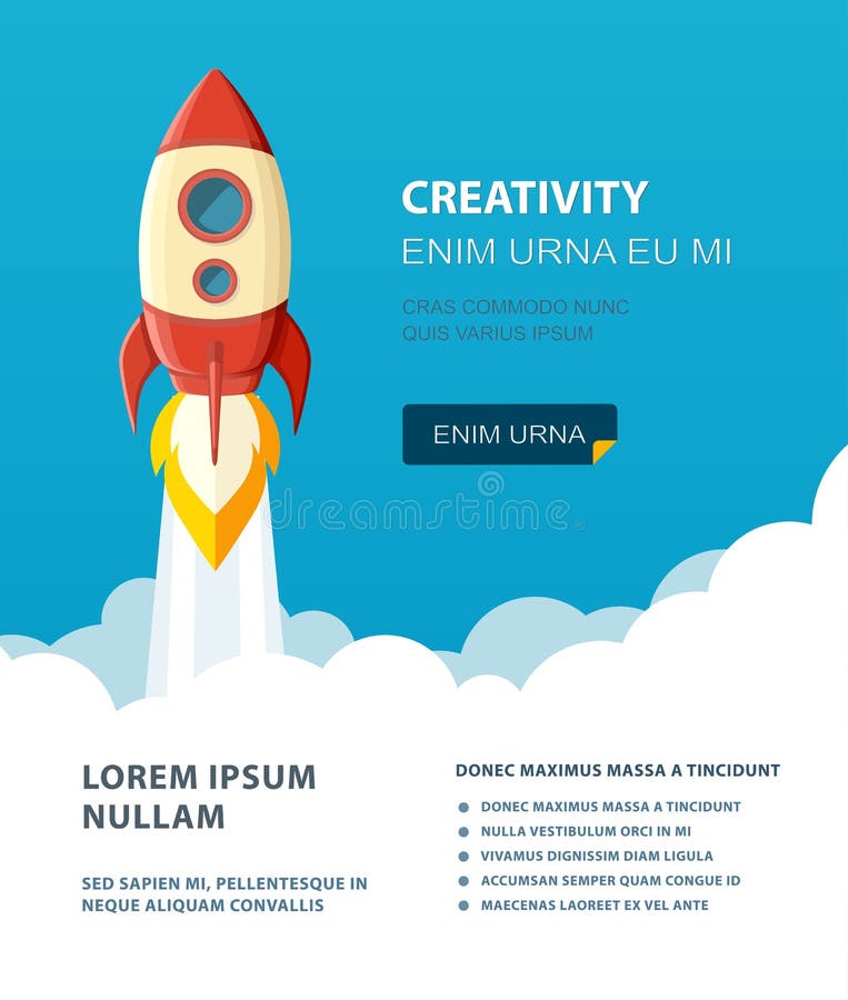 Space rocket launch. Start up concept flat style. Vector illustration. Can be used for presentation, web page, booklet, etc. Space rocket launch. Start up concept flat style. Vector illustration. Can be used for presentation, web page, booklet, etc.