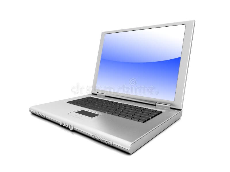 Lap-top σύγχρονο ελεύθερη απεικόνιση δικαιώματος