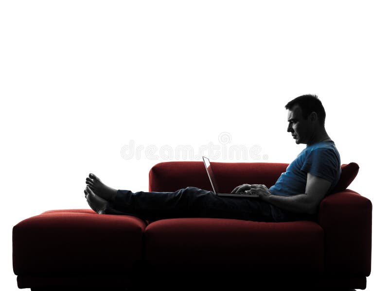 Lap-top υπολογισμού υπολογιστών λεωφορείων καναπέδων ατόμων στοκ εικόνες Lap-top υπολογισμού υπολογιστών λεωφορείων καναπέδων ατόμων στοκ εικόνες