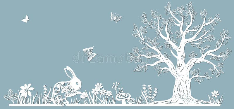 jolie patte de lapin de pâques. empreinte de lapin ou de lièvre. empreintes  de pattes de lapin sur la neige. piste à pas de lièvre. illustration  vectorielle isolée sur fond bleu dans