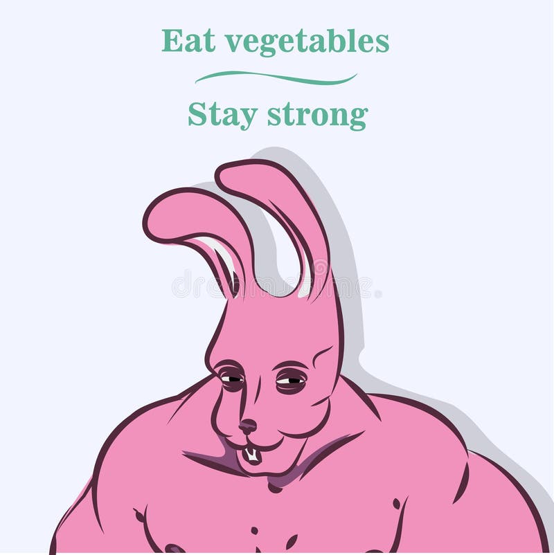 Lapin puissant de bodybuilder illustration libre de droits Lapin puissant de bodybuilder illustration libre de droits