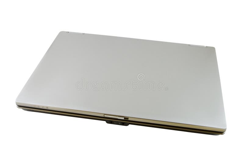 Computer portatile isolato su bianco con tracciato di ritaglio.