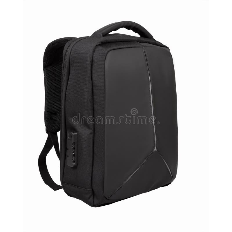 Laptop Backpack on White Background Stock Photo Image of schoolbag