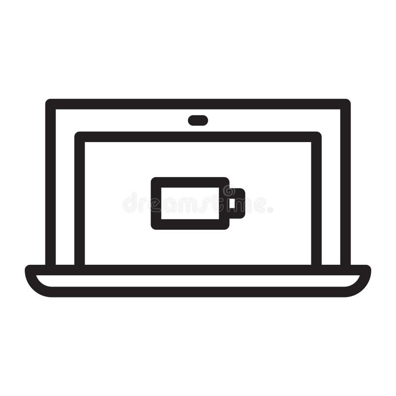 Laptop Battery empty stock vector. Illustration of curve 100114082