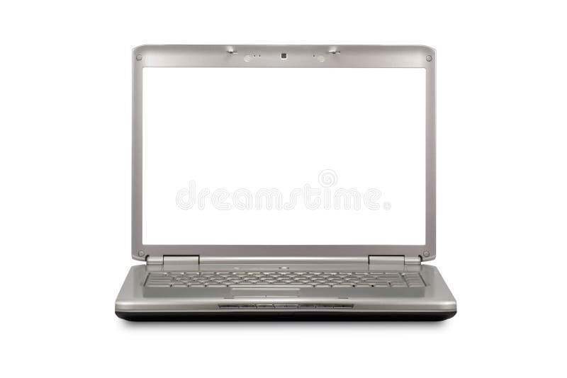 Laptop with blank monitor stock photo. Image of computer 15085724