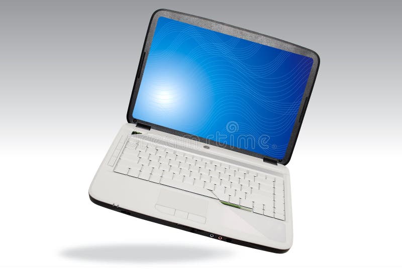 Modern laptop/ notebook computer over white. Laptop personal computer stock images, royalty-free photos and pictures