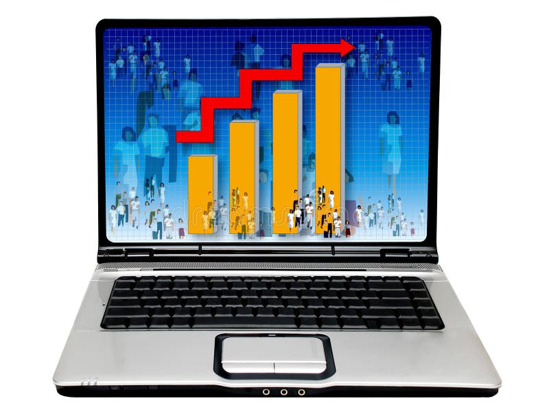 Laptop computer on the white background. Laptop personal computer stock images, royalty-free photos and pictures