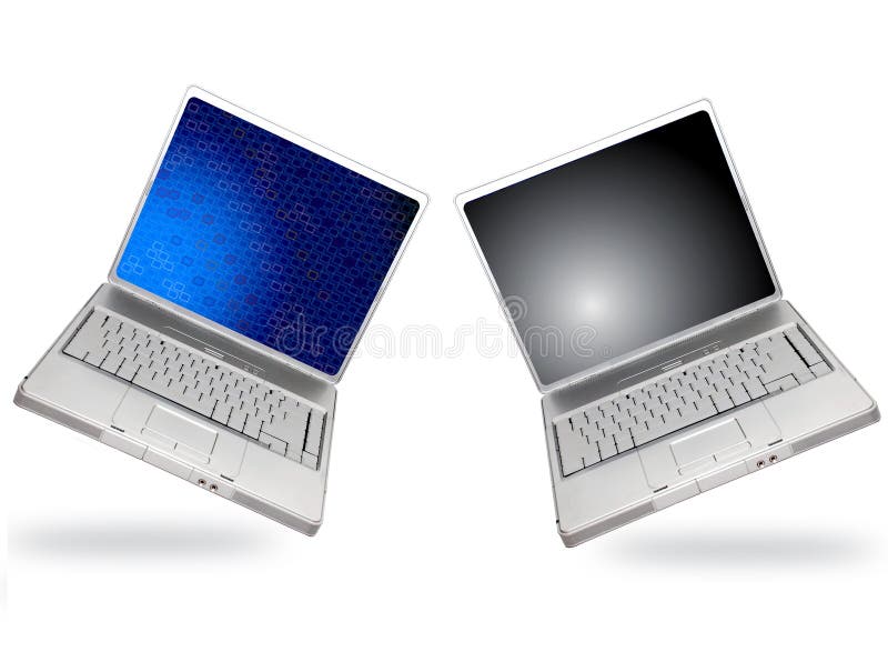 Modern laptop/ notebook computer over white. Laptop personal computer stock images, royalty-free photos and pictures