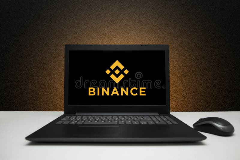Laptop computer displaying logo of Binance. Moscow, Russia - February 26, 2023. royalty free stock photos